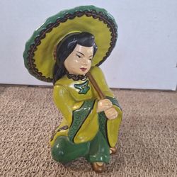 1954 CHALKWARE ASIAN GIRL FIGURINE 