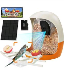 AI Smart Bird Feeder With Camera 2k HD Video with 32G card 5200mAh battery