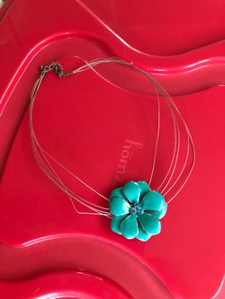 Turquoise flower necklace