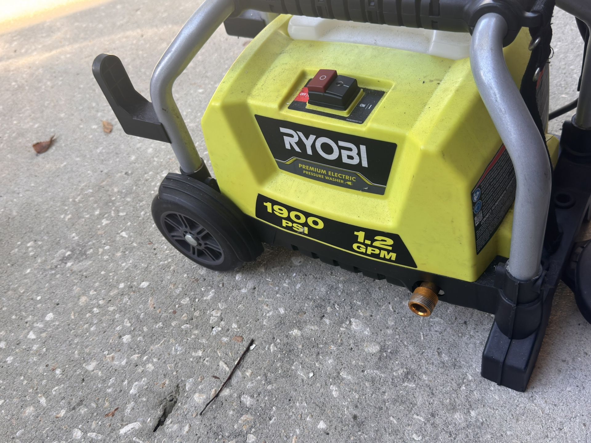 Ryobi 1900 PSI 1.2 GPM Electric Pressure Washer – Tested & Works Great!