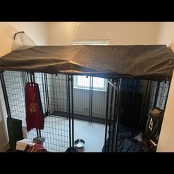 Huge Cage With Plastic 4 X 8 Floor