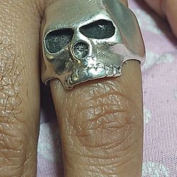 Silver Men Ring Heavy Weights .Size 11
