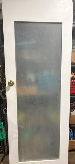 White Frosted interior door 30’