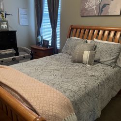 Full Bed, Nightstand And Armoire