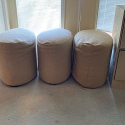 Stools With Material Covers