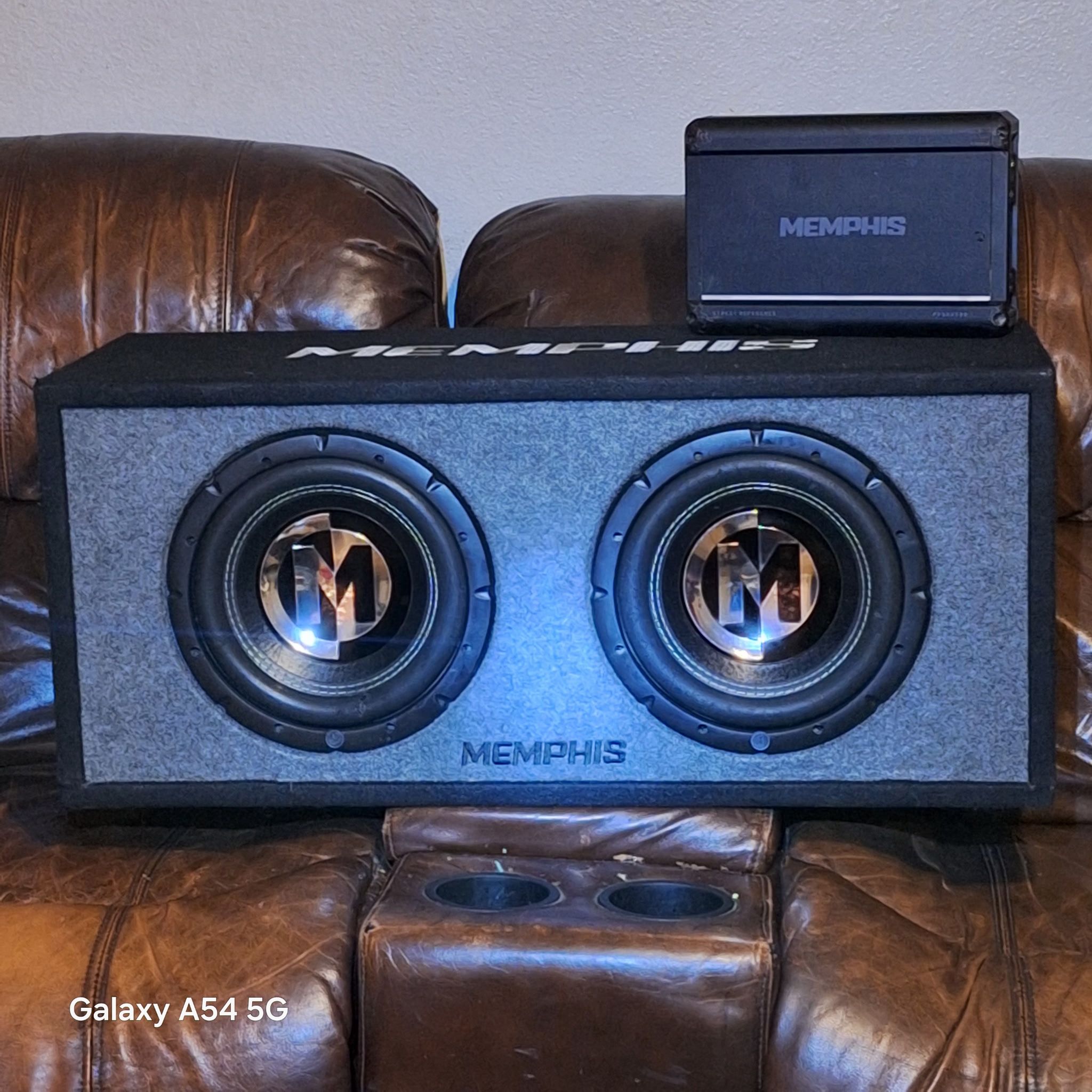 Memphis Speaker 12inch 600rms Memphis Amplifier 500watts