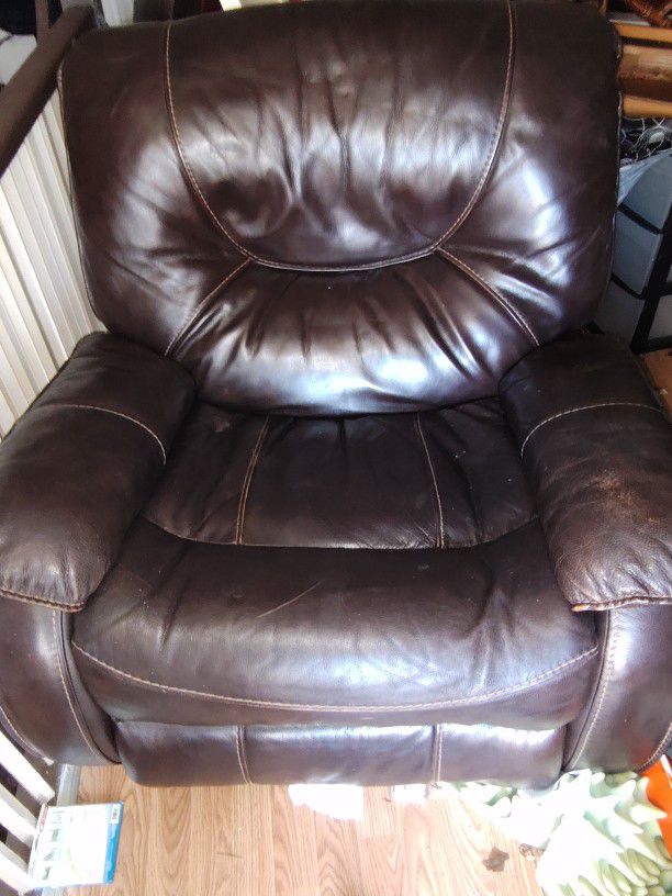 Leather Rocking Recliner 
