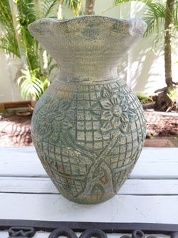 Carved Terracotta Vase