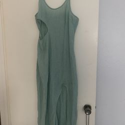 Women’s Green Summer Ruched Dress