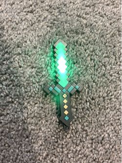 Minecraft sword light keychain color changing keychain minecraft