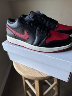 Brand New Nike Women's Air Jordan 1 Low Shoes Bred Sail