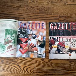 1991 PRO SET Gazette NFL Football Cards Magazine Set. Both Issues from 1991. Patrick Roy