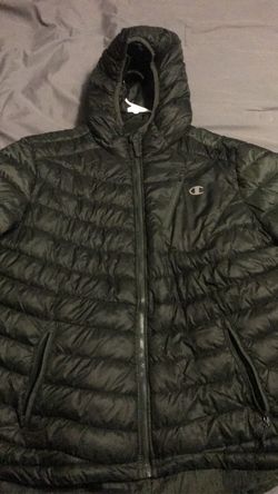 Champion olive green bomber jacket