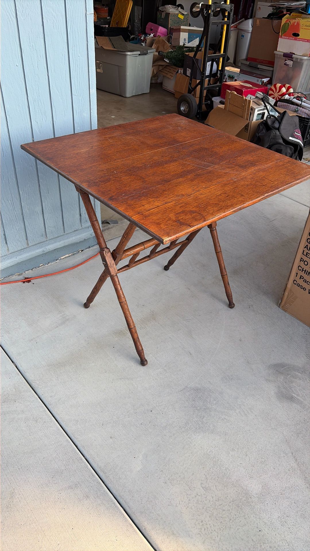 Antique Foldable Wooden Table