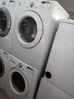 LG Tromm stackable front load washer and gas dryer set - Free delivery