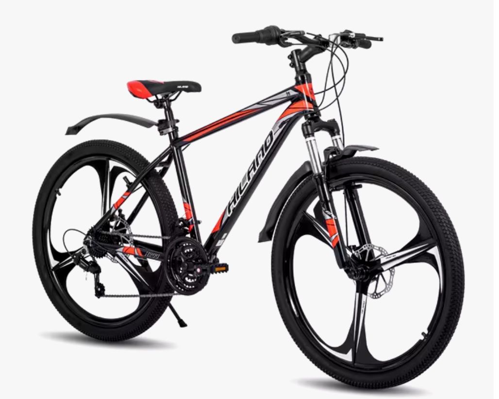 Hiland Mountain Bike, 3-Spokes,Shimano 21 Speeds Drivetrain,Aluminum Frame 26 in