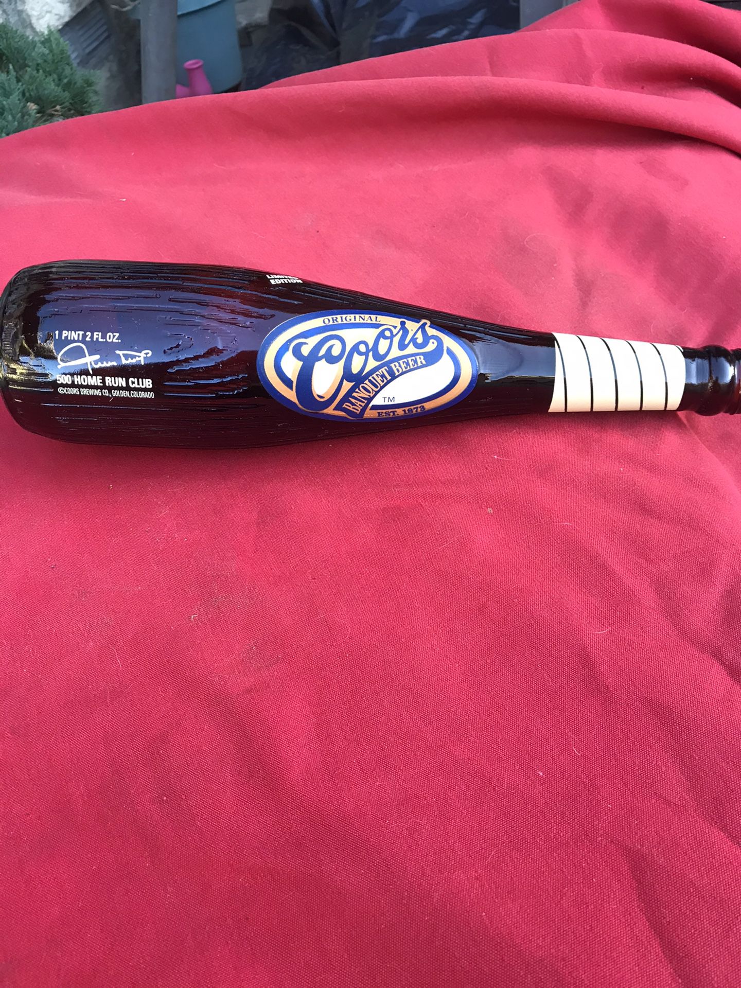 Limited Edition Coors glass bottle bat
