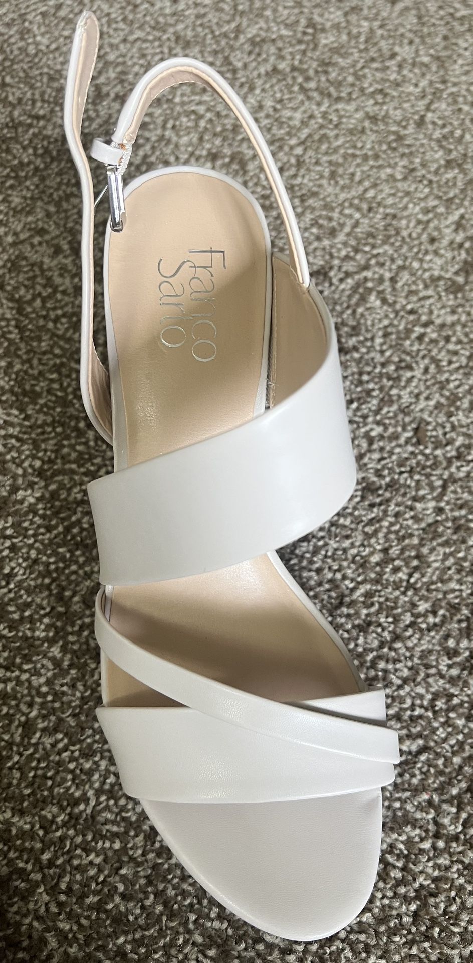 NEW Franco Sarto Strappy Wedge Sandals in Ivory Beige, Seneca Women’s Size 10 Elevate your spring and summer wardrobe with these brand-new Franco Sar