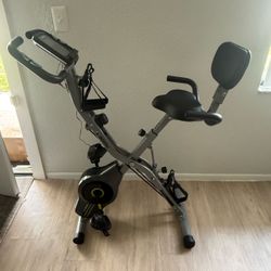 GOIUMU Folding Exercise Bike with Resistance Bands