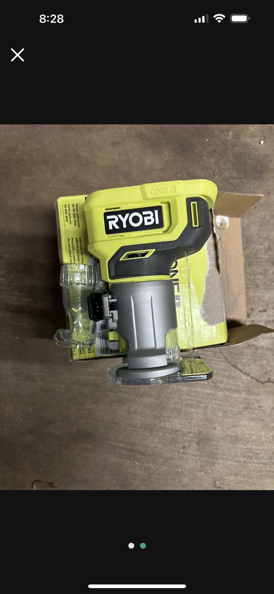 Fixed Base Router Tool Ryobi Cordless Palm Router RYOBI ONE+ 18V