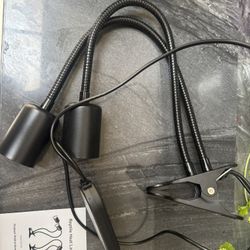 Reptile Heat Lamp With Clamp (no Light Bulbs)