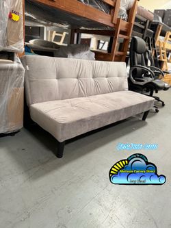 Grey futon couch sofa convertible new bed cama