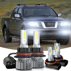 For Nissan Frontier Cab Pickup 4Door 2005-2020 9007 & H11 LED Headlight Fog Bulb