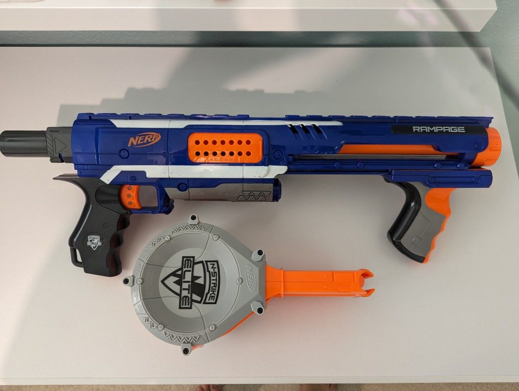 NERF Rampage N-Strike Elite Toy Blaster with 25 Dart Drum

