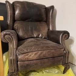 Maxwell Ball And Claw Leather Reclining Wing Chair - Bradington Young