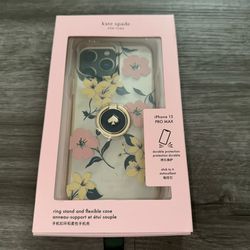 📱Kate Spade iPhone 13 Pro Max Case Lily Blooms Printed with Stability Ring Set @💲1️⃣5️⃣