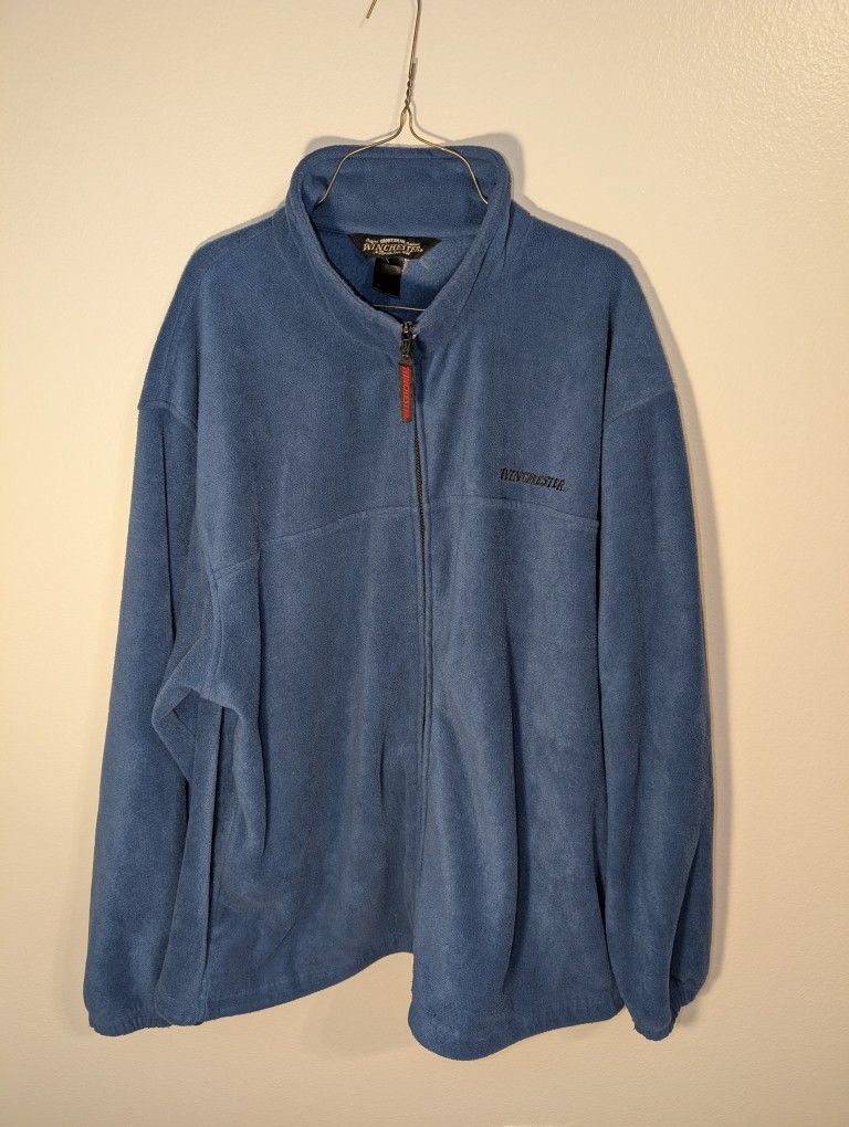 Navy blue winchester zip up fleece hoodie