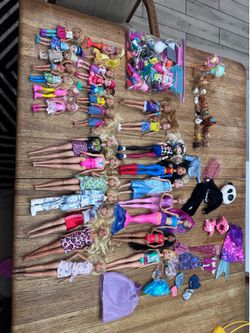 Barbies, Accessories, and Cars