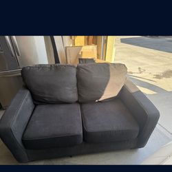Modern Sofa & Loveseat Set – Dark Blue Fabric