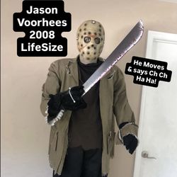 Halloween 6.4ft Tall Jason Voorhees Animatronic LifeSize Prop Collectible (RARE 2008)