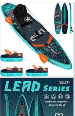 Inflatable stand-up paddle board + kayak 12’x35” NEW