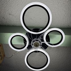 HuixuTe 26X20 inch Geometric Ceiling Fan with Remote Control, 3 Light Colors, 6 Speeds, Bladeless, Low Profile for Kitchen, Bedroom $50 each. Only 5 a