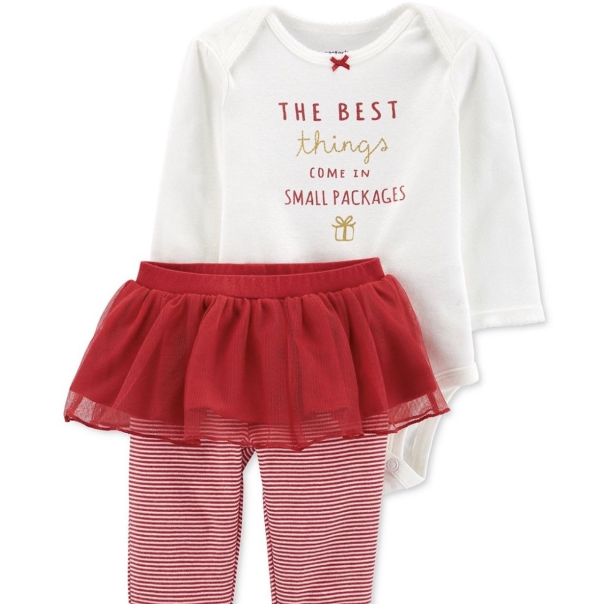 Carter’s Baby Girl Onesie & Leggings w/ Tutu ❤️ Christmas