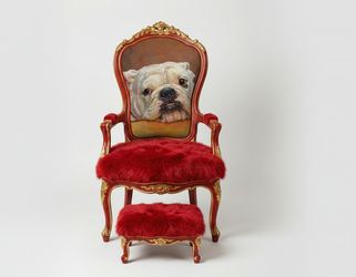 English Bull Dog custom made chair