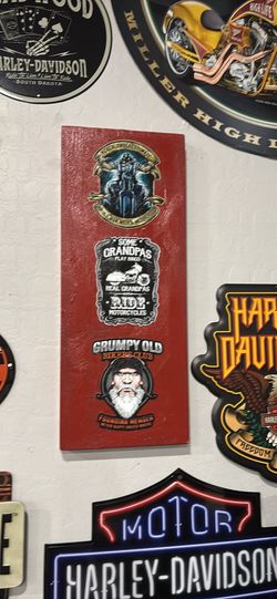 Biker wall hanging