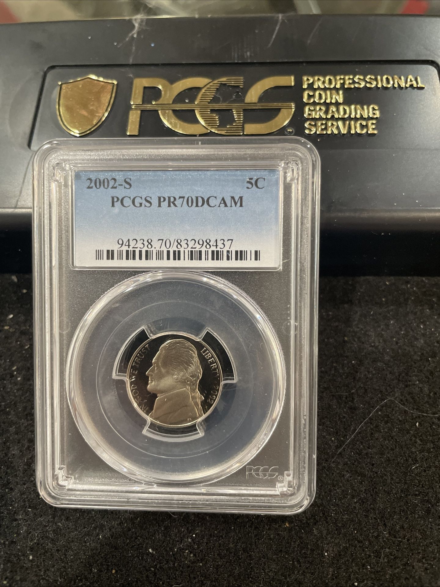2002 S Gem Proof PERFECT GRADED Jefferson Nickel Graded At PR70 E-20