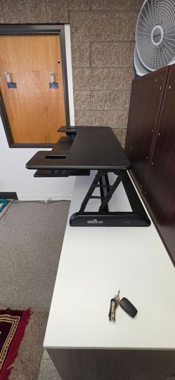 VARIDESK 48” Adjustable Standing Desk Converter – Heavy-Duty, Dual-Level Workstation – 2 AVAILABLE!