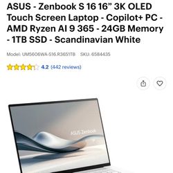 Zenbook S16 OLED Laptop 
