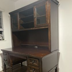 H697-26 Ashley Furniture Porter - Brown Home Office Storage Leg Desk with Hutch – Excellent Storage & Classic Design