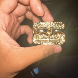 Gold Double-finger ring