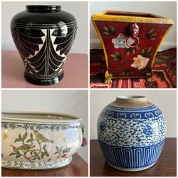 Vintage & Decorative Planters / Vases – Sold Separately