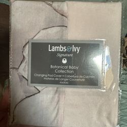 Pink/Gray Floral Minky Changing Pad Cover