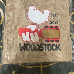 Woodstock Burlap Festival Bag