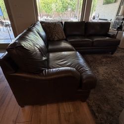 Bernhardt leather sectional