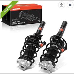 Front Pair (2) Complete Strut and Coil Spring Assembly Compatible with BMW X3 18-20, BMW X4 19-21
