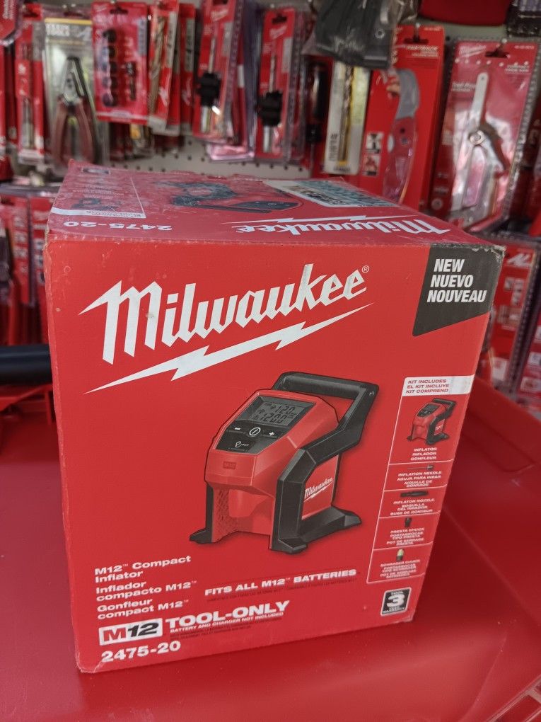 Milwaukee M12 Compact Inflator. Tool-Only